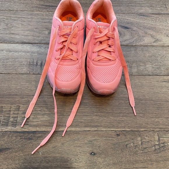 Skechers Kids' Uno Ice Sneaker - Coral - Size US 13 - Picture 12 of 16